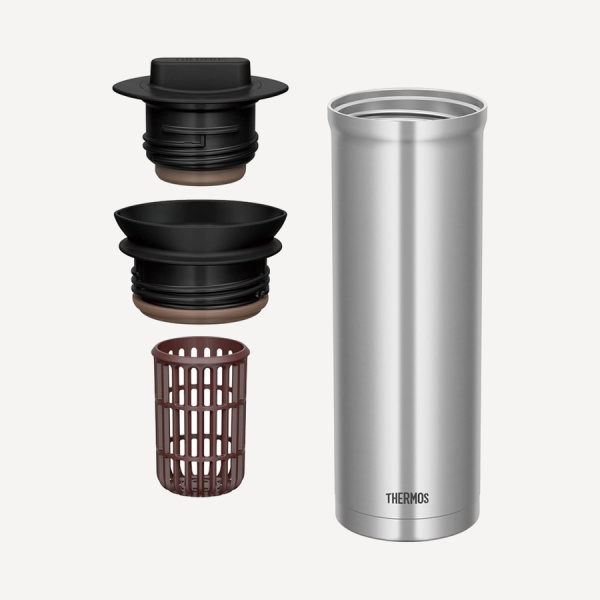 Термос для чая Thermos TTD-1000 SBK 1L (Gloss Steel; +24h/-24h)